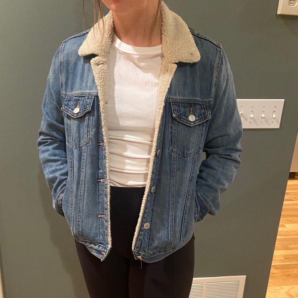 Gap Denim Jacket with Sherpa Detail